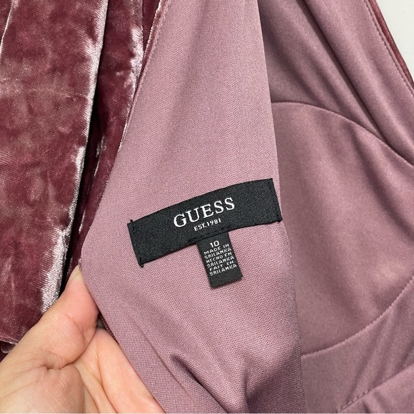 New Guess Velvet Bodycon cocktail Mini Dress Size 10 - Picture 8 of 9